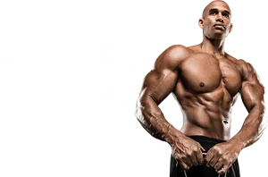 Muscular Man Weight Loss Intensity PNG Image