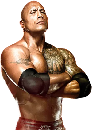 Muscular Manwith Tattoos PNG Image