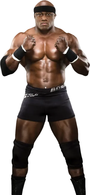 Muscular_ Wrestler_ Posing.png PNG Image