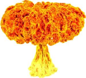 Mushroom Cloud Explosion PNG Image