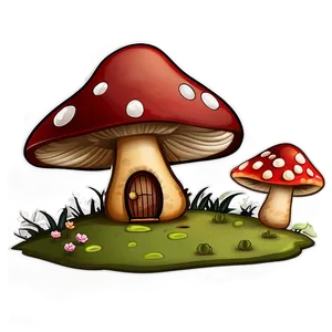 Mushroom Village Cartoon Png Wug PNG Image