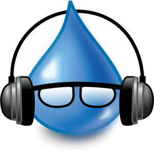 Music Drop Character Icon PNG Image