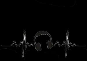 Music Heartbeat Waveform PNG image with transparent background