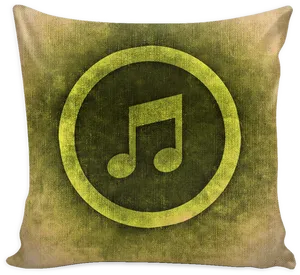 Music Note Cushion Design PNG Image