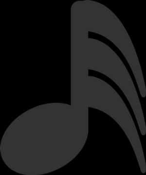 Music Note Silhouette PNG with transparent background