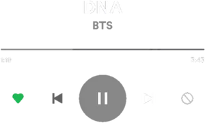 Music Player Interface D N A B T S PNG Image