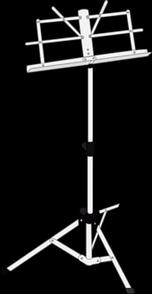 Music Stand Black Background PNG with transparent background