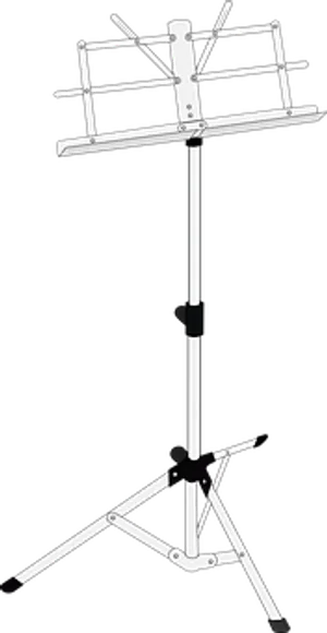 Music Stand Black Background PNG Image