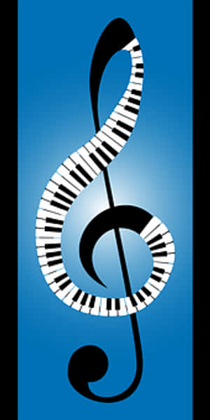 Musical Clef Piano Keyboard Fusion PNG image with transparent background