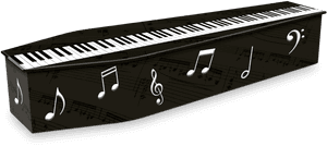 Piano Music - Piano Coffin PNG image with transparent background