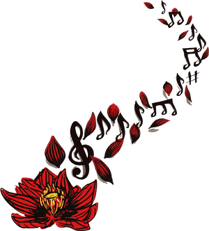 Music Notes Tattoo - Rose And Music Note Tattoo, HD Png Download PNG image with transparent background