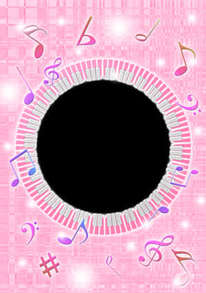 Musical Keyboard Circle Abstract PNG with transparent background