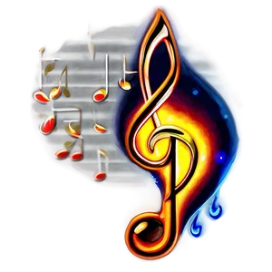 Musical Note On Fire Png Lby32 PNG Image