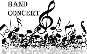 Musical Notes Band Concert PNG with transparent background