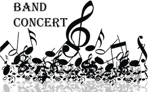 Musical Notes Band Concert PNG Image