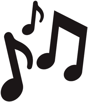 Musical Notes Graphic PNG image with transparent background