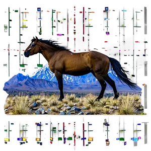 Mustang Horse With Mountain Backdrop Png 06262024 PNG Image