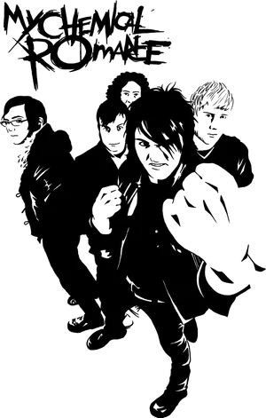 My Chemical Romance Band Illustration PNG Image