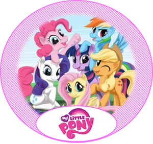 My Little Pony Group Celebration PNG Image