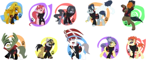 My Little Pony Naruto Crossover Characters PNG Image