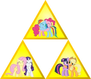 My Little Pony Triforce Fanart PNG Image