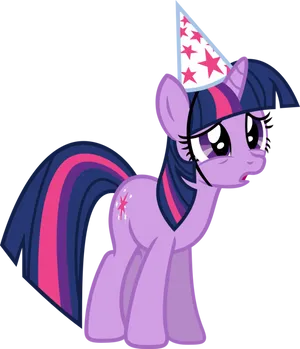 My Little Pony With Party Hat PNG Image