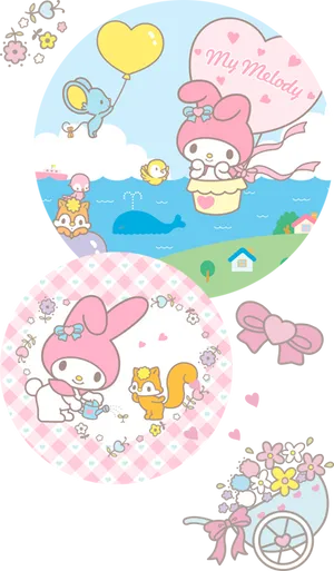 My Melody Adventures Illustration PNG Image