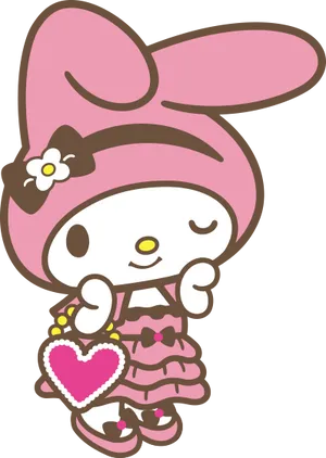 My Melody Cute Pose PNG Image