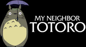 My Neighbor Totoro Character With Umbrella PNG image with transparent background