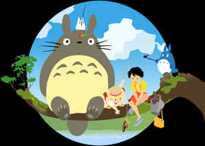 My Neighbor Totoro Characters Illustration PNG image with transparent background