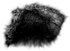 Mysterious Cave Entrance PNG Image