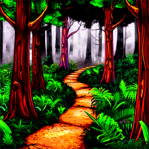 Mysterious Forest Path PNG tus PNG