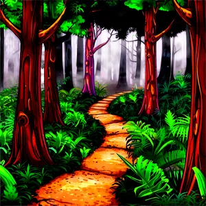 Mysterious Forest Path Png Tus PNG Image