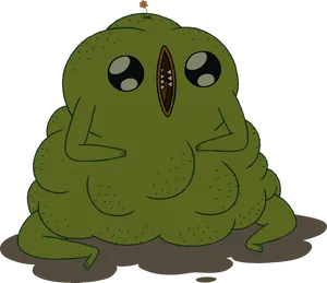 Mysterious_ Green_ Creature_ Adventure PNG Image