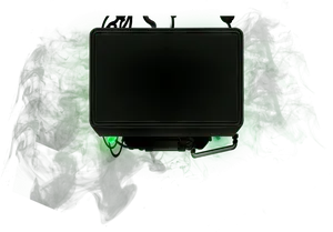 Mysterious Green Smoke Briefcase PNG Image