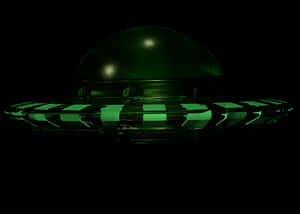 Mysterious_ Green_ U F O PNG image with transparent background