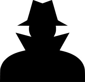 Mysterious Hacker Silhouette PNG image with transparent background