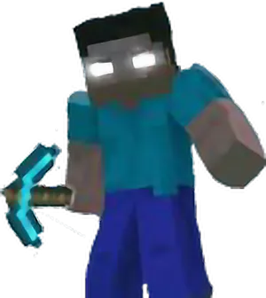 Mysterious Herobrine Figure PNG Image