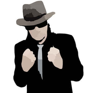 Mysterious Manin Hatand Tie PNG image with transparent background