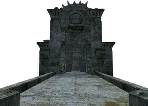 Mysterious Medieval Castle Gateway PNG Image