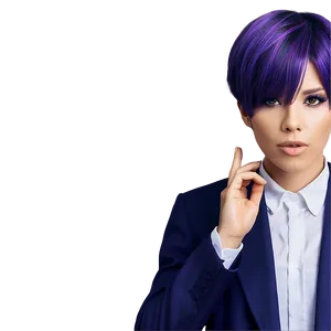 Mysterious Purple Haired Character Png 57 PNG Image