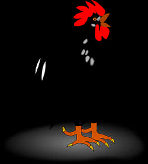 Mysterious_ Rooster_ Illustration PNG image with transparent background
