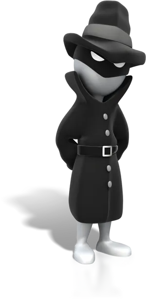 Mysterious_ Spy_ Character PNG Image