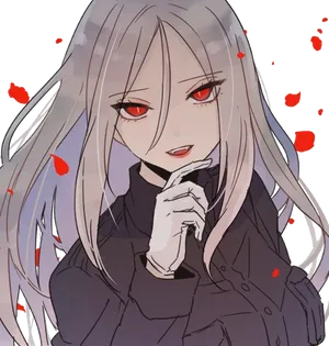 Mysterious Vampire Anime Girl PNG Image