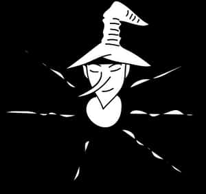 Mysterious Witch Silhouette PNG image with transparent background