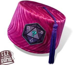 Mystery Embellished Purple Fez PNG Image