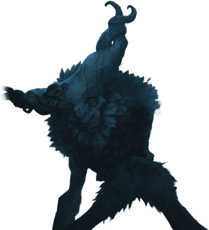 Mystical Beast Fantasy Art PNG with transparent background