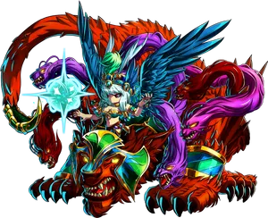 Mystical_ Beast_ Summoner_ Artwork PNG Image