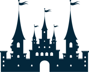 Mystical Castle Silhouette PNG Image