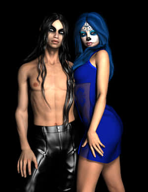 Mystical_ Couple_ Fantasy_ Render PNG image with transparent background